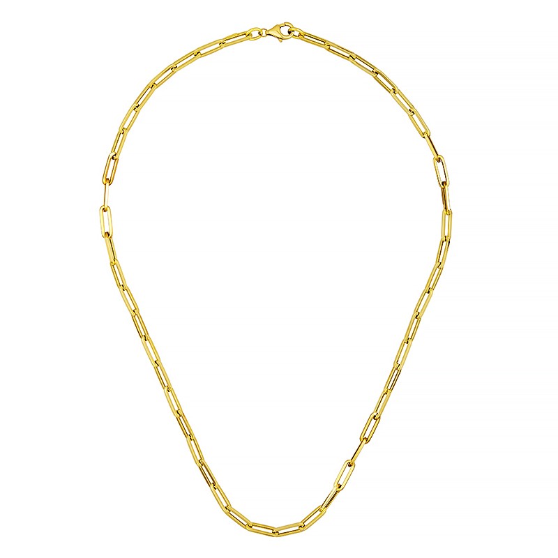 18K Paperclip Chain Necklace